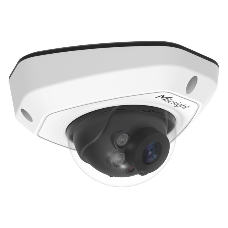 Milesight 4K Ndaa Ai Vandal-Proof Mini Dome Network Ip Camera - Cable Out