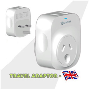 Sansai Outbound Usb Travel Adapter - Nz/Au To Uk Plug