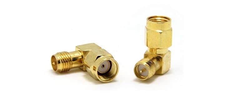 Go Wireless Rp-Sma Male To Rp-Sma Female Right Angle Adaptor