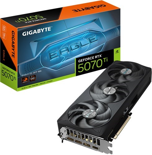 Gigabyte GeForce RTX 5070 Ti Eagle Oc 16GB GDDR7 Graphics Card Pcie 5.0 - 2.5 Slot - 1X 16 Pin Power - Minimum 750W Psu