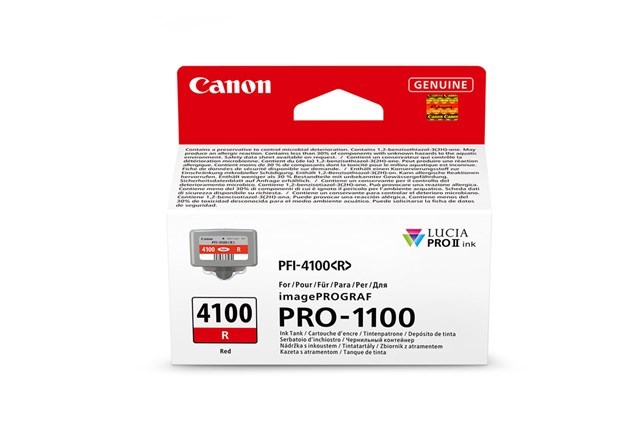 Canon Lucia Pro 225624 Pfi-4100 80ML Ink - Red For Canon imagePROGRAF Pro1100