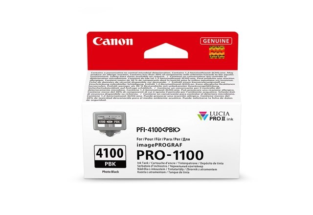 Canon Lucia Pro 225610 Pfi-4100 80ML Ink - Photo Black For Canon imagePROGRAF Pro1100
