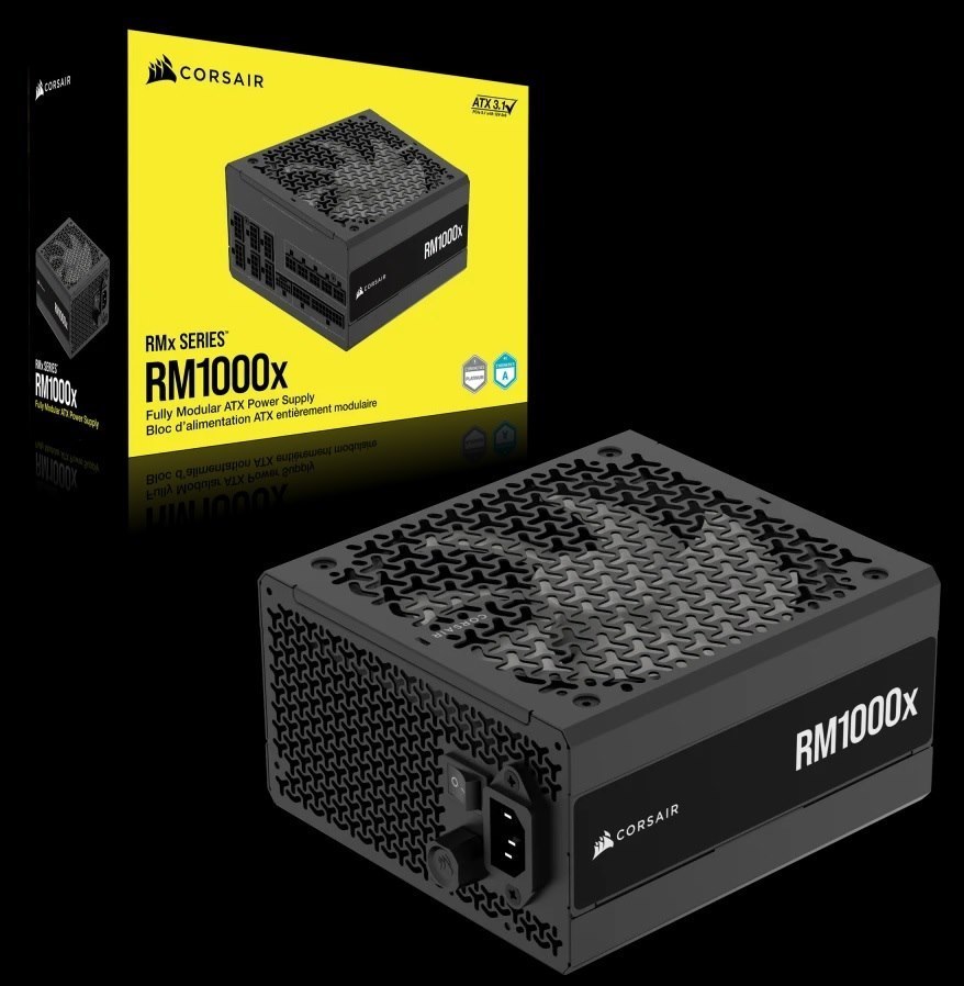 Corsair RMx Series RM1000x Cybenetics Gold Atx3.1 PCIe5.1 Fully Modular Power Supply