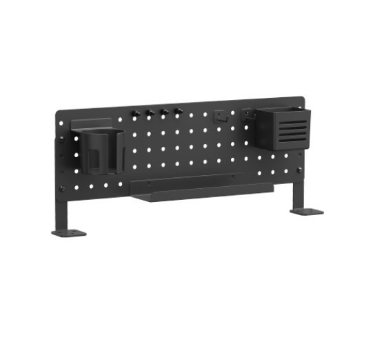 Brateck PB-007-01-B Desk Pegboard Organizer With Storage Kits (Black) (LS)