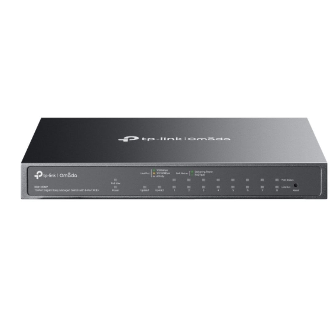 TP-Link Es210gmp Omada 10-Port Gigabit Easy Managed Switch With 8-Port PoE+