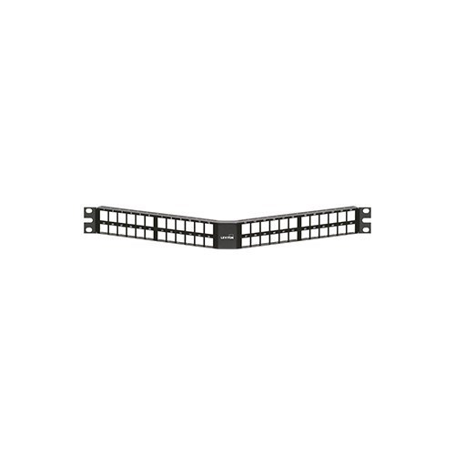 Leviton - 1Ru 48 Port Angled Quickport Panel Black