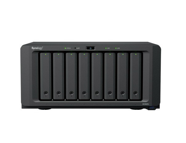 Synology DiskStation DS1825+ 8 Bay Nas, Diskless 3.5' HDD/SSD (0/8), 2X M.2 NVMe (0/2), Amd Ryzen V1500B 4 Core 2.2GHz, 4GB Ram, 4X 1GbE, 4X Usb-A 5Gb