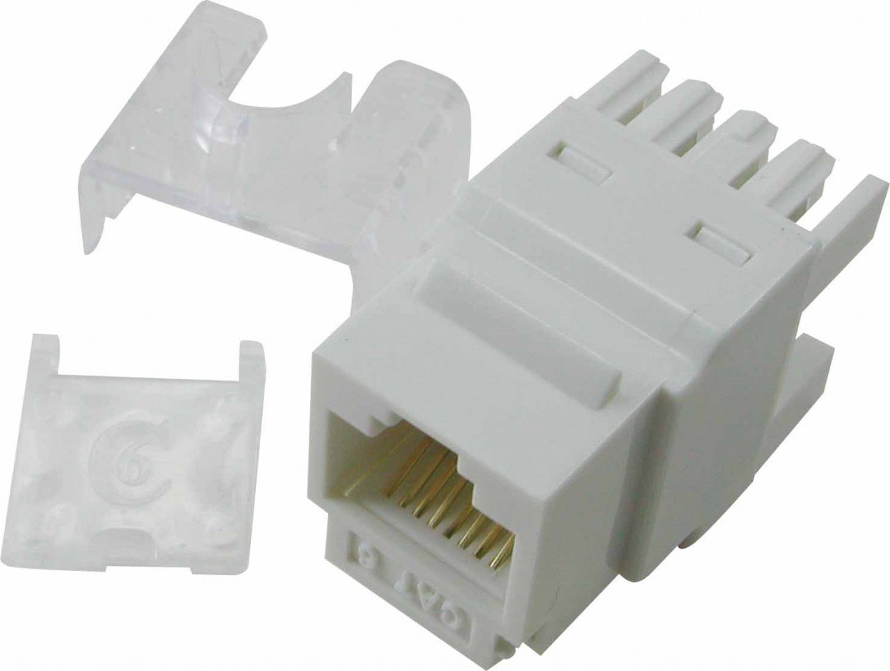 4Cabling Cat6 RJ45 Keystone Jack | 10 Pack White