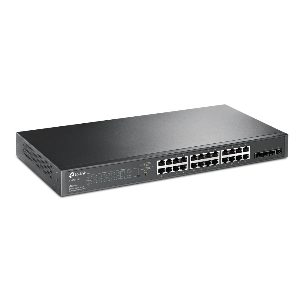 TP-Link | SG2428P | Omada 28 Port Gigabit Smart Switch With 24 Port PoE+ With 4× Gigabit SFP Slots