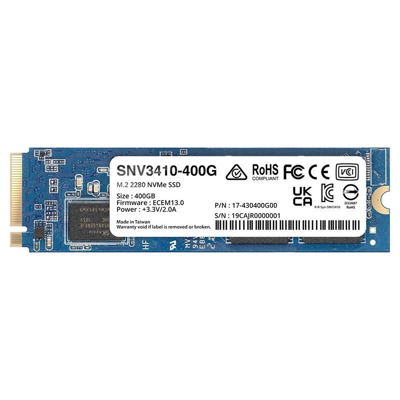 Synology SNV3410 M.2 2280 400G Enterprise-Class NVMe SSD