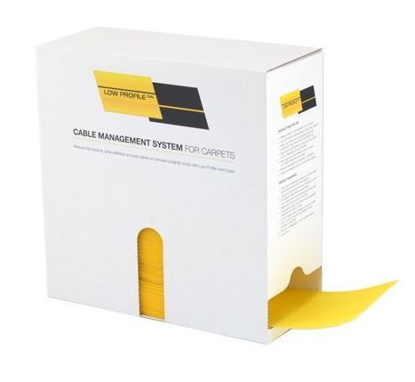 Secure Cord Cable Cover For Carpet | Box Of 25M Yellow