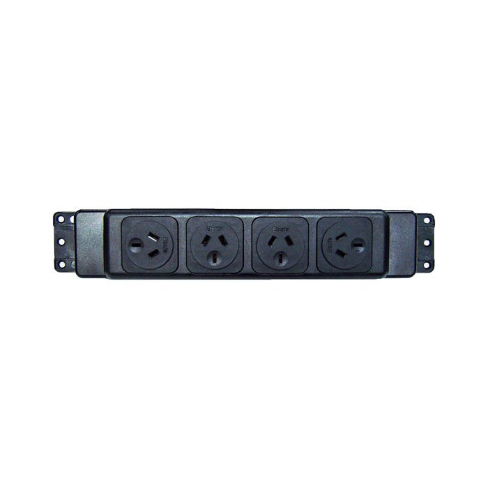 Oe Elsafe PB Series 4 Gpo Frame And Face Plates Black