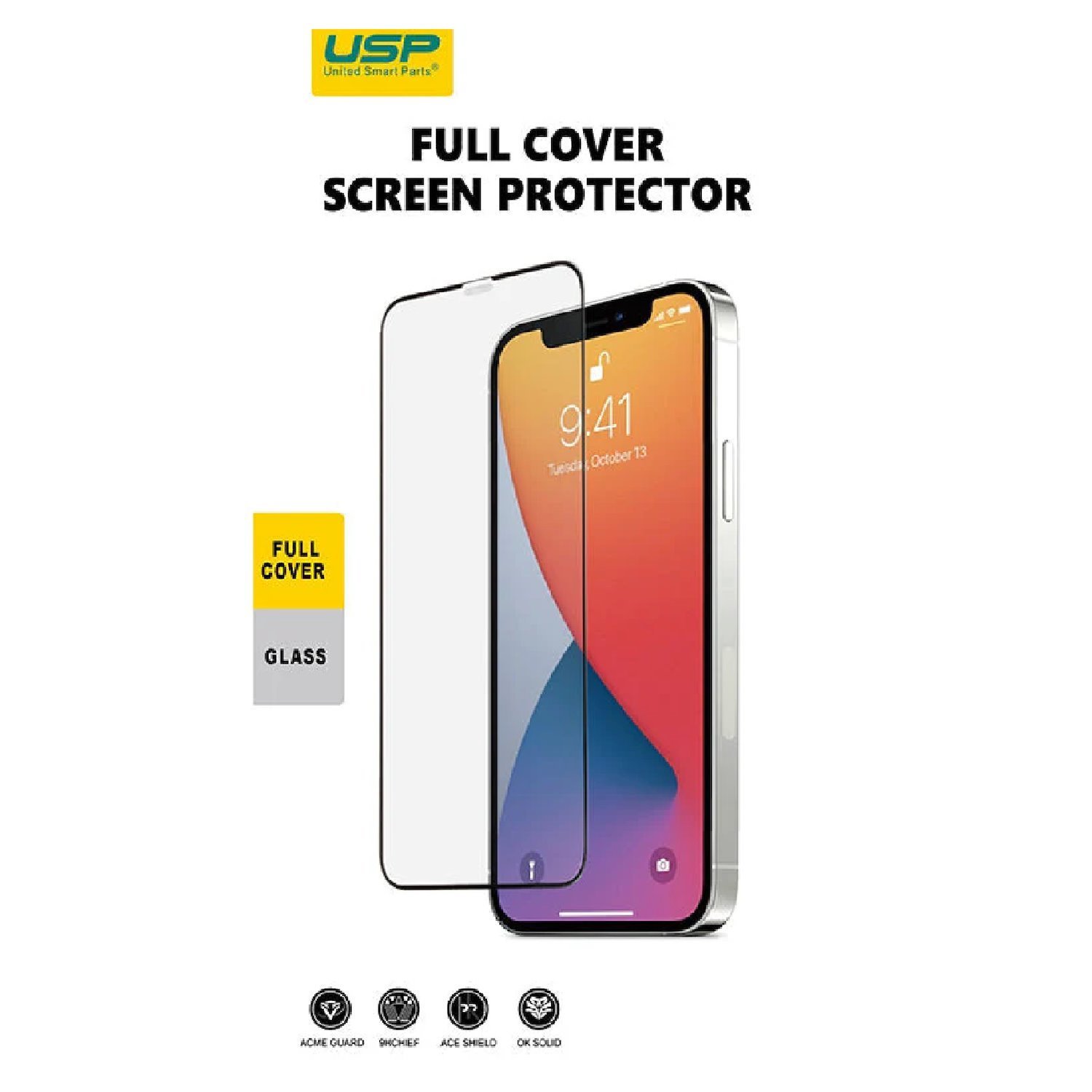 Usp Apple iPhone 16 Pro Max (6.9') Tempered Glass Screen Protector : Full Coverage, 9H Hardness, Bubble-Free, Anti-Fingerprint