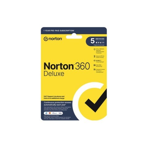 Norton 360 Deluxe/50Gb/1U/5D/12M/Dvdslv/Empower