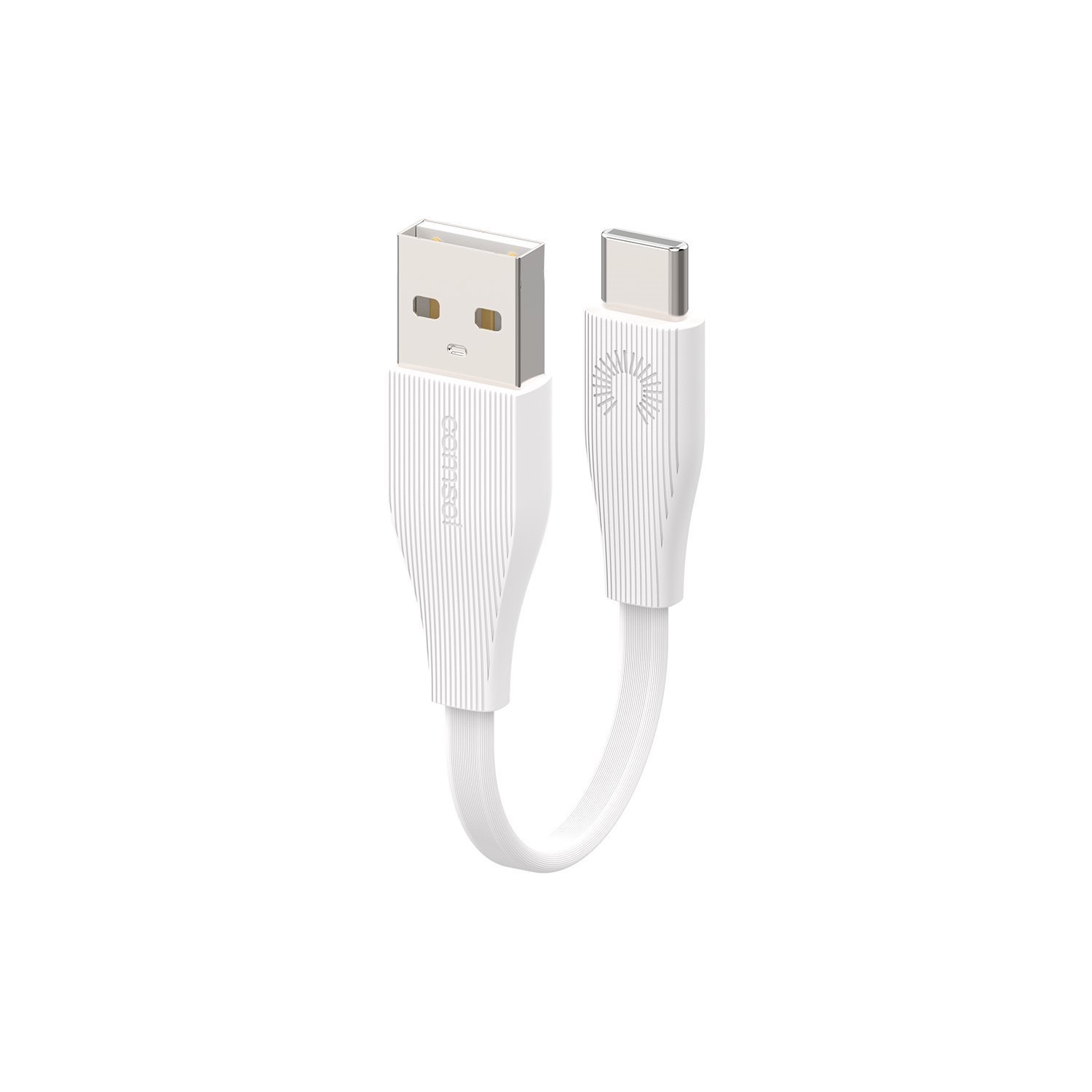 Comsol 10CM Usb-A To Usb-C Stripe Line Cable White