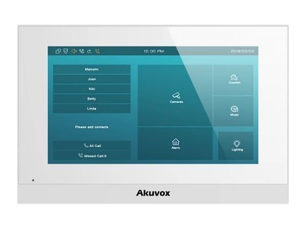Akuvox 7 Sip Indoor Unit With Wi-Fi In White Linux Version