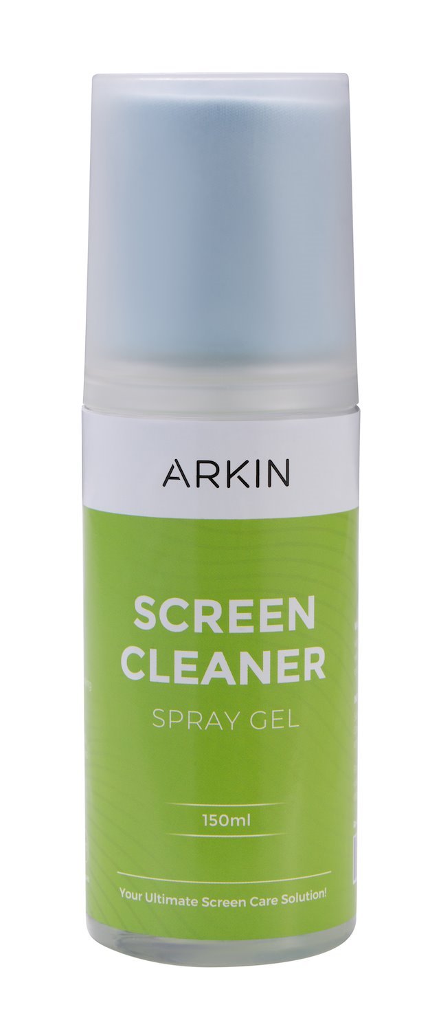Arkin Screen Cleaning Kit 150ML Inc Microfibre Cloth Alcohol & Ammonia Free