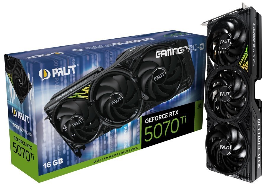 Palit RTX5070Ti Gamingpro-S 16GB GDDR7 256Bit 3-DP Hdmi Ne7507t019t2-Gb2031u