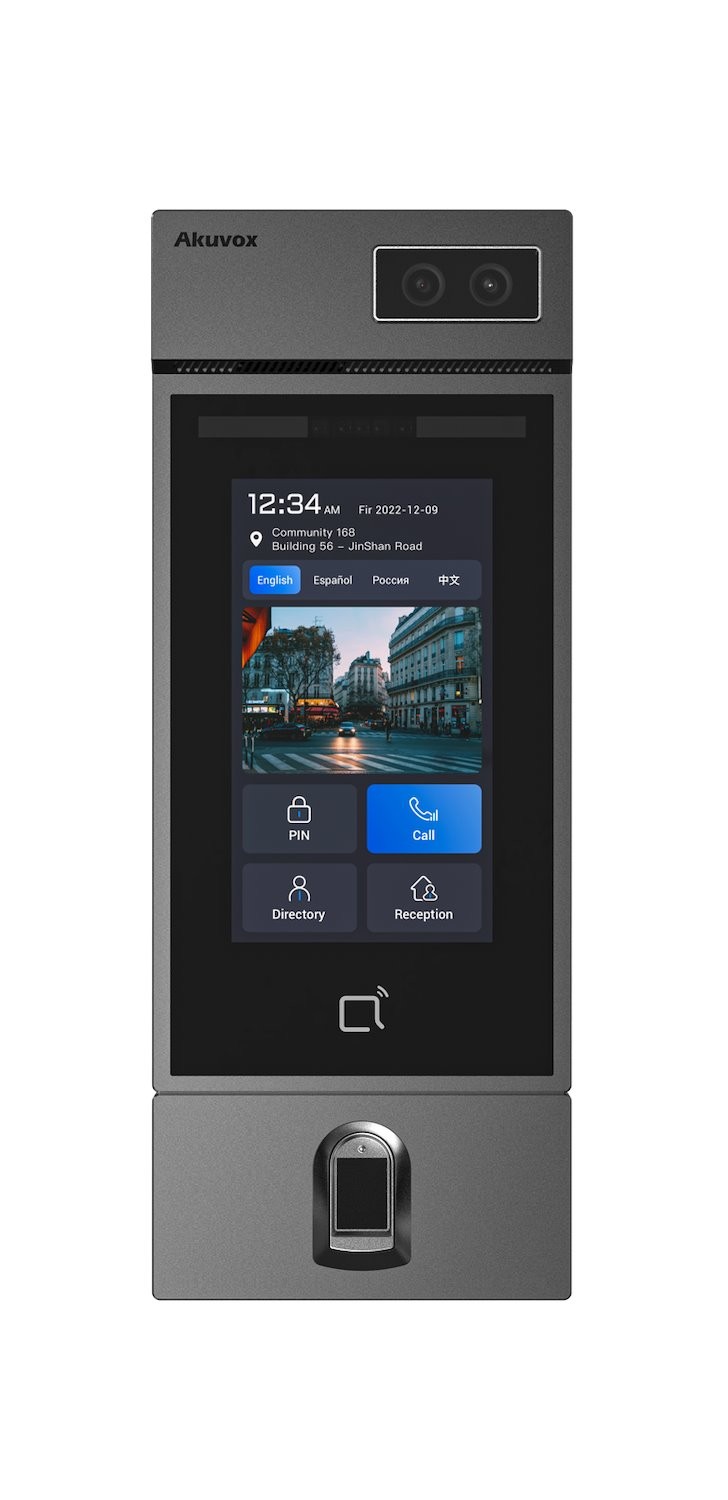 Akuvox Facial Recognition Door Phone Expandable With Fingerprint Module