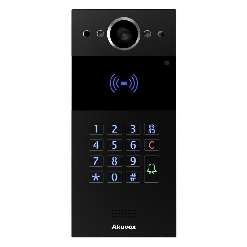 Akuvox Sip Intercom With Keypad And RF Card Reader Lte Black