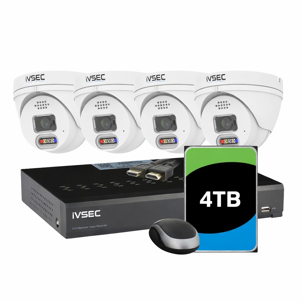 LX-Series LX Series Kit 4 X Nc119xa 4MP Ip Cam NR004XB-4TB 4 X PoE NVR 4K Basic Ivs