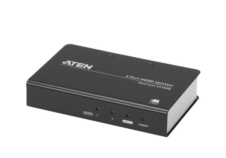 Aten Video Splitter 2 Port Hdmi True 4K Splitter, HDCP 2.2. Support HDR. Up To 4096 X 2160 / 3840 X 2160 @ 60Hz (4:4:4)