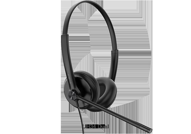 Yealink Uh34 Dual Ear Wideband Noise Cancelling Microphone - Usb Connection, Leather Ear Cushions, Designed For Microsoft Teams