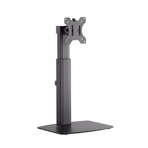 Brateck Single Screen Pneumatic Vertical Lift Monitor Stand Fit Most 17'-27' Flat And Curved Monitors Up To 7 KG Per Screen Vesa 75X75/100X100