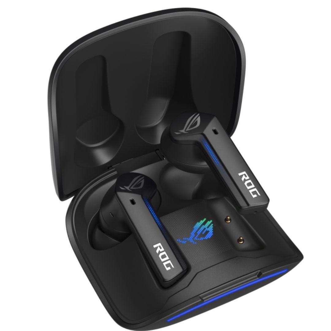 Asus Rog Cetra True Wireless SpeedNova Black, Dual-Mode, Bone-Conduction Ai Microphones, Up To 46-Hour Battery Life, Hybrid Multipoint