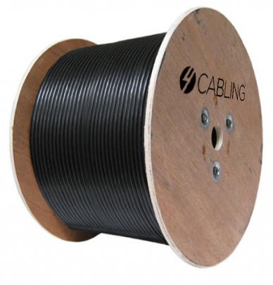 4Cabling Cat 6 Utp Lan Outdoor Gel Filled Cable - 305M Roll On A Reel: Black