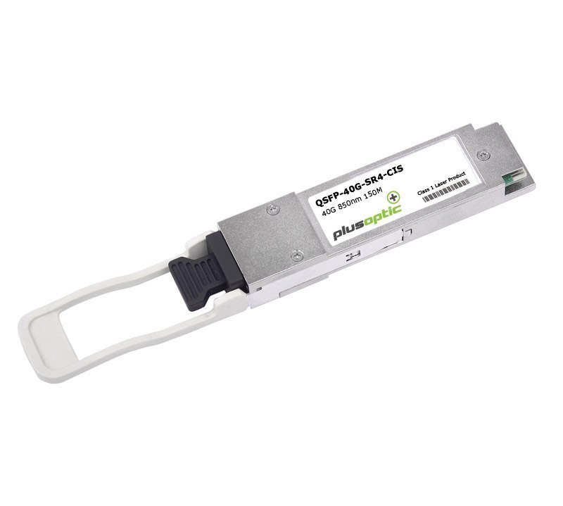 PlusOptic Cisco Compatible (QSFP-40G-SR4-S) 40G, QSFP+, 850NM, 150M Transceiver, Mtp/Mpo Connector For MMF With Dom