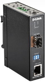 D-Link | Dis-M100g-Sw | Industrial Media Converter 100/1000 MBPS SFP To 100/1000 MBPS RJ45 ** Psu NDR-75-48 Not Included **