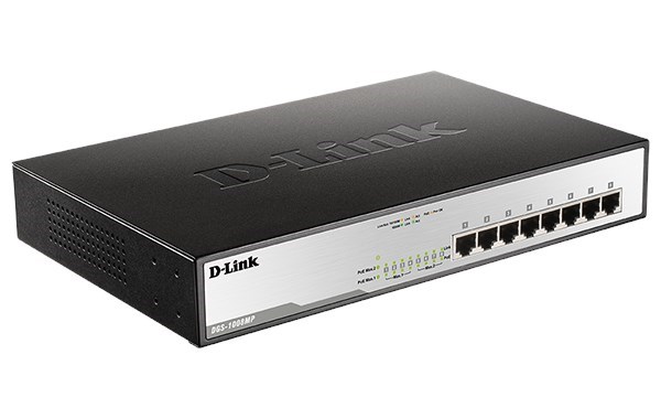 D-Link | DGS-1008MP | 8 Port Gigabit PoE Unmanaged Switch With 140W PoE Budget