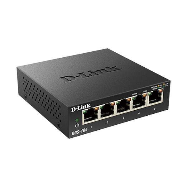 D-Link | DGS-105 | 5 Port Gigabit Desktop Switch (Metal Housing)