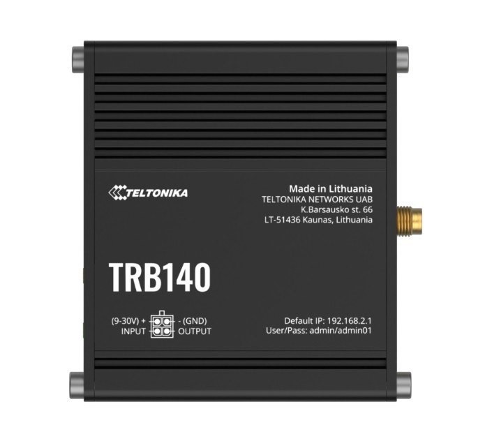 Teltonika TRB140 Industrial Rugged Lte Gateway, 4G/Lte (Cat 4), Compatible With Industrial DNP3 & Modbus Communication Protocols, Psu Included