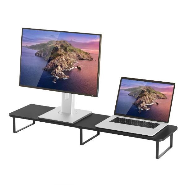 Mbeat® Activiva Black Dual Monitor Riser Dimensions:1000Mm × 260MM × 122MM Fit Screen Size:13'~32' Package Weight:3.5Kg