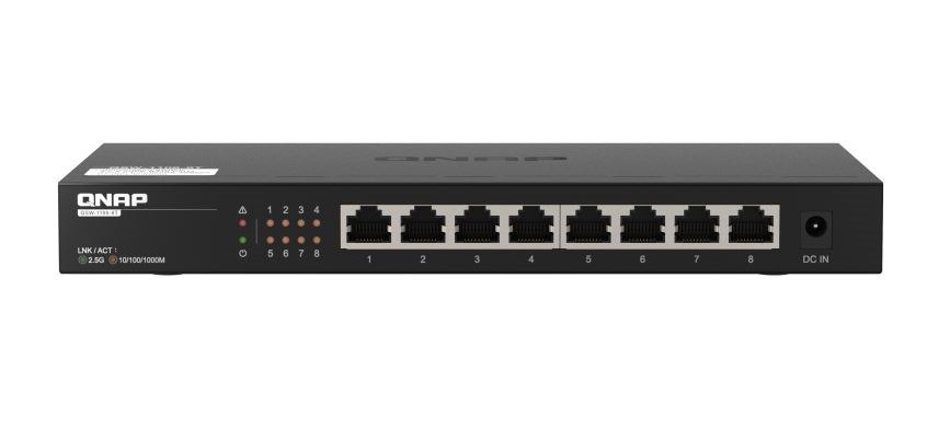 Qnap QSW-1108-8T, 8 Port 2.5Gbps Auto Negotiation (2.5G/1G/100M), Unmanagement Switch, 2 Years Warranty