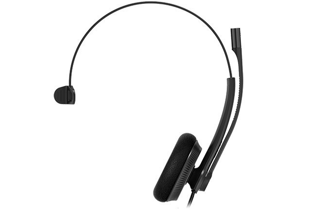 Yealink Uh34 Lite Mono Uc Usb Headset, Lightweight, All Day Wearing Comfort, Ear Wideband Noise Cancelling Microphone, Foamy Ear Cushions, Usb-A