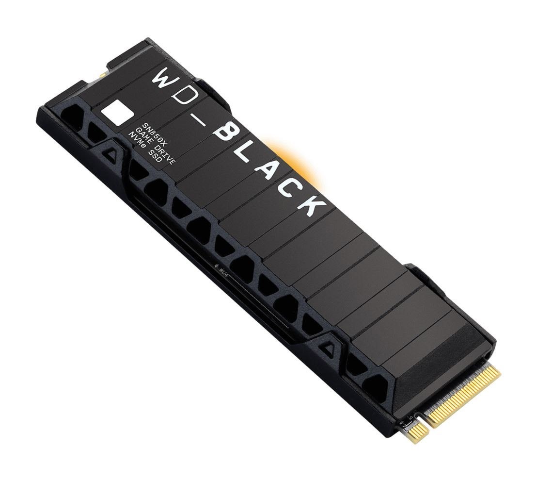 SanDisk Western Digital WD Black SN850X 1TB Gen4 NVMe SSD Heatsink For PS5 - 7300MB/s 6300MB/s R/W 600TBW 1100K/800K Iops 1.75M HRS MTBF 5YRS ~Wds100t1xhe