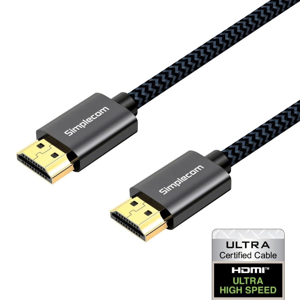 Simplecom SBT002 Ultra High Speed Hdmi 2.1 Cable Nylon Braided 48Gbps 8K@60Hz