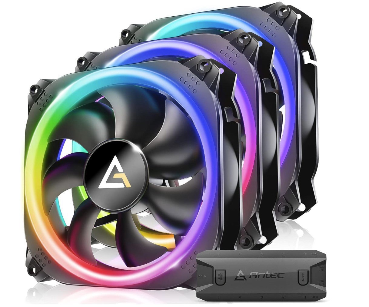 Antec Prizm 120 Argb Performance Cooling Fan 3 Packs With Argb Controller