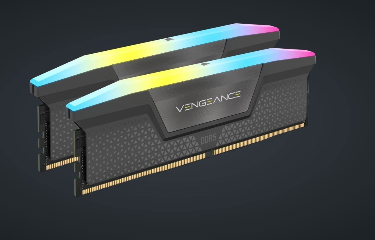 Corsair Vengeance RGB 32GB (2x16GB) DDR5 Dram 6400MT/s CL32 Amd Expo & Intel XMP Memory Kit