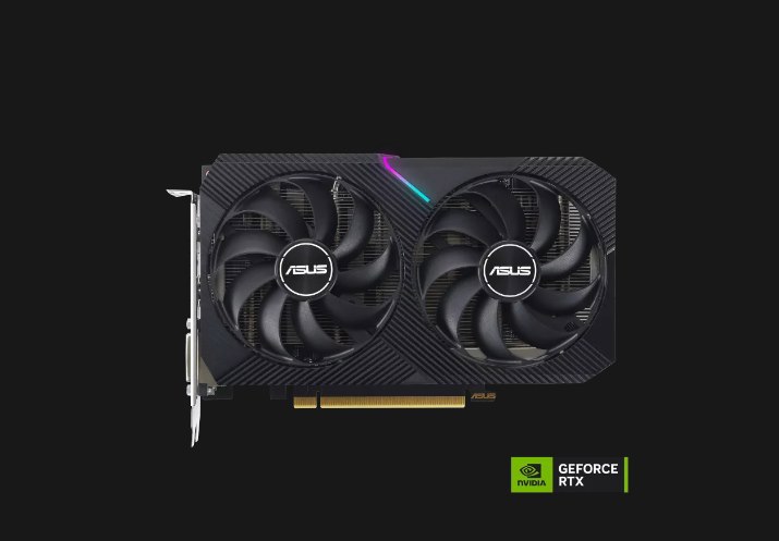 Asus nVidia GeForce Dual-Rtx3050-8G-V2 RTX™ 3050 V2 8GB GDDR6 With Two Powerful Axial-Tech Fans And A 2-Slot Design For Broad Compatibility