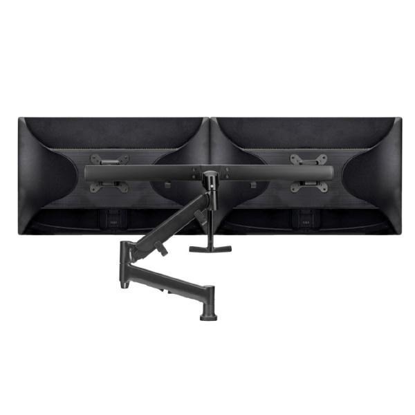 Atdec Awms-Rhxb Tandem Dynamic Dual Monitor Mount. Grommet Clamp Desk Fixing. Max Load 2-7KG. Up To 27" Screens. Black