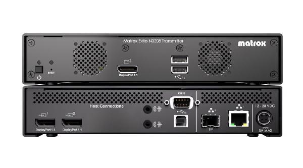 Matrox Extio 3 N3208 Receiver Appliance, 1X 2560x1600@60Hz / 2X 1920x1200@60Hz, 2X DisplayPort 1.1, 4X Usb 2.0, 1X RJ45, 2 YR WTY