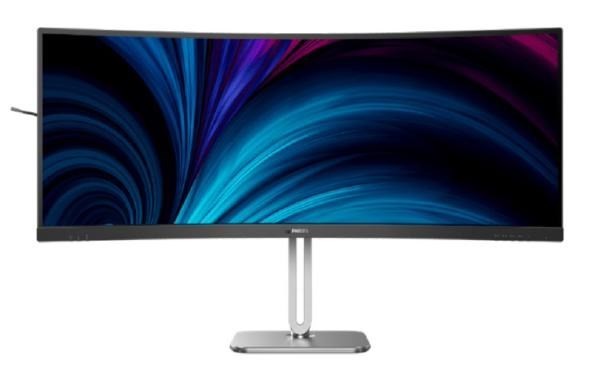 Philips 34B2u5600c 34" 21:9 WQHD 3440 X 1440, Va LCD Business Curved Monitor, 4MS, Hdmi DP, Usb-C Docking, RJ45, Height, Speakers, Swivel, Tilt