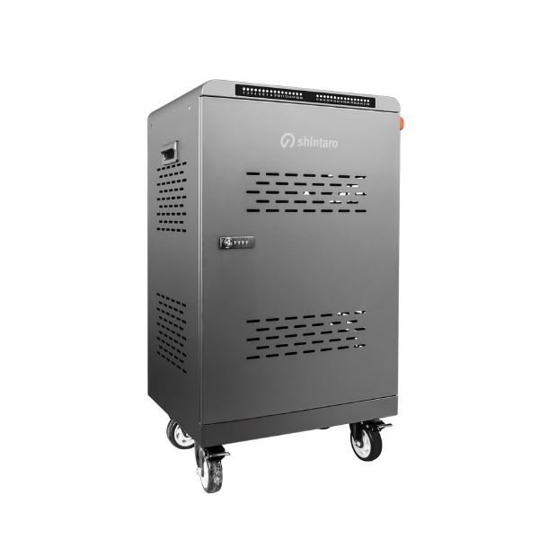 Shintaro 32 Ports Usb-C Charging Cart 2000W For Notebooks And Other Devices Up To 16"