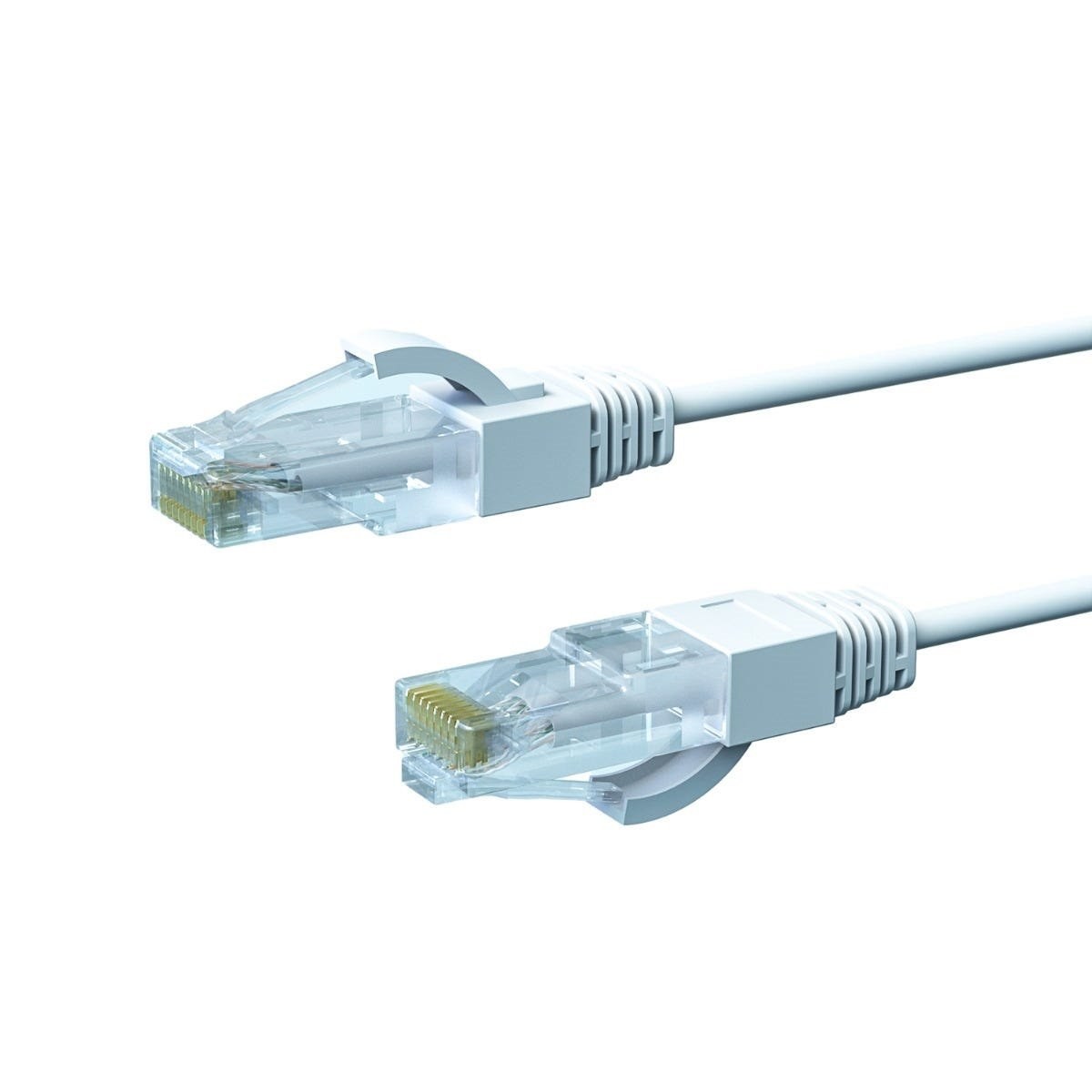 4Cabling 2.5M Cat6a Thin U/Utp LSZH 28 Awg RJ45 Network Cable | White
