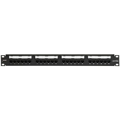Leviton - 24 Port 1U Cat 6 Utp 110-Style Patch Panel With Earthing And CMC