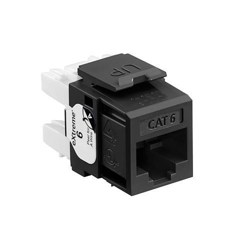 Leviton - eXtreme Cat 6 Unshielded Jack 110-Style - Black
